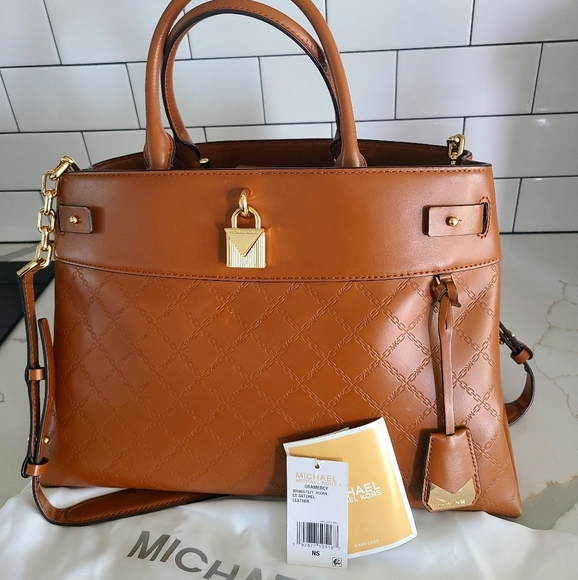 Gramercy Large Leather Satchel - Picture 1 of 5